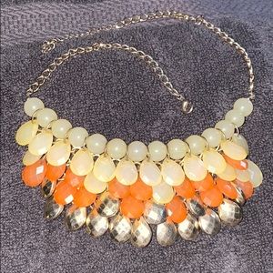 Pink, White, Gold Statement Necklace